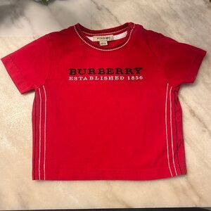 Toddler Boy Burberry Red Shirt